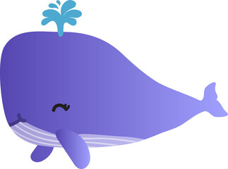 cute whale cartoon, sea animal