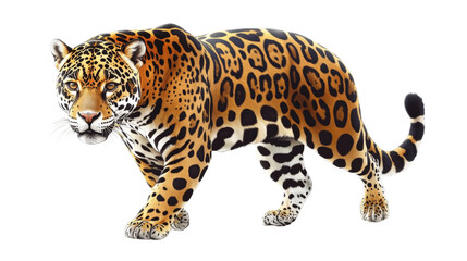 majestic jaguar walking with