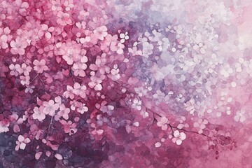 Wall Mural - A close-up of a beautiful watercolor floral painting