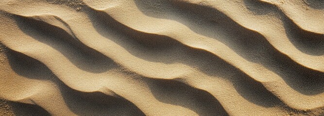 Sticker - Close-up of Sand Dunes with Shadows and Patterns