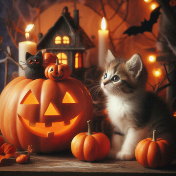 This mysterious illustration is created for Happy Halloween festival