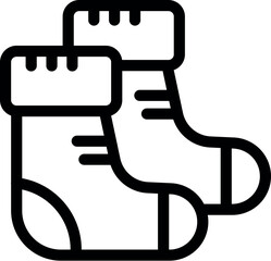 Poster - Simple vector illustration of a pair of socks, perfect for representing warmth and comfort during the colder months