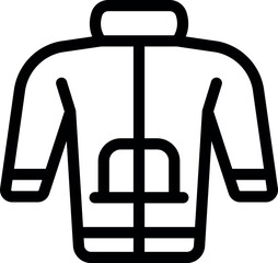 Poster - Simple vector icon of a warm winter jacket perfect for cold weather activities