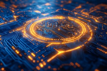 The illustration is an abstract concept illustration in the field of information technology, computer architecture, or stock.