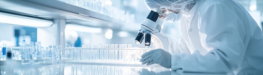 Poster - An editorial photograph capturing the essence of healthcare and biotech investment opportunities, featuring diverse market indicators, clinical trials, and biotech innovation