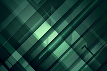 Wall Mural - Abstract green background with lines and shapes