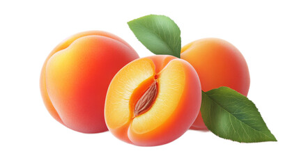 Wall Mural - Fresh Ripe Peach Fruit with