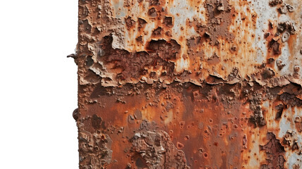 Rusty metal texture, on a isolated transparent background