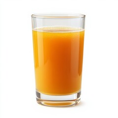 Wall Mural - Close up of Glass of fresh juice on an isolated white background