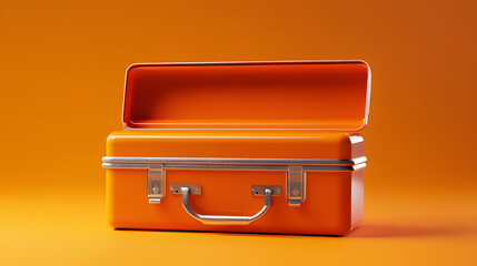 3D Render of the toolbox on the orange background