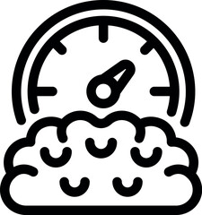 Poster - Speedometer is measuring the power of a human brain representing concepts like intelligence and cognitive function