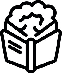 Poster - Open book with brain exploding from it representing the power of knowledge and learning