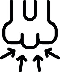 Poster - simple icon of a bone healing process with arrows showing bone regeneration