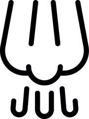 Poster - Simple icon of a rocket launching into space leaving a trail of smoke