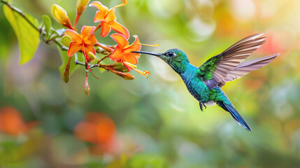 Wall Mural - Hummingbird in Flight