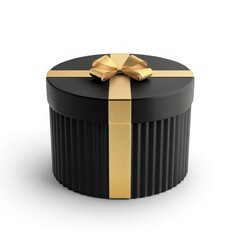 Wall Mural - Elegant black gift box