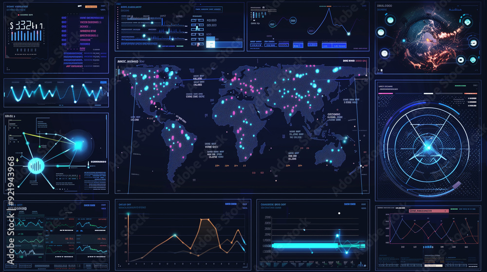 Security Data Chart complex cybersecurity analytics, including graphs, heatmaps, and threat ...
