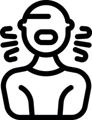 Poster - Simple vector of a man screaming loudly, great for topics like anger management or communication