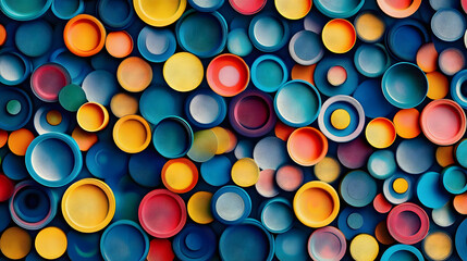 Abstract pattern of colorful circles