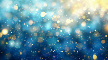 Wall Mural - gold sparklers firework. blue bokeh abstract background for new year's eve.