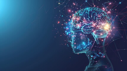 Poster - Digital Mind - Abstract Representation of Brain