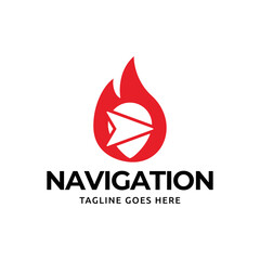 Poster - Compass Global Globe Earth Adventure GPS navigation logo design. Vector Illustration