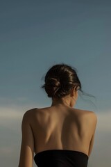 Wall Mural - back skin shoulder adult woman.