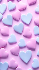 Wall Mural - Aesthetic hearts wallpaper backgrounds pill confectionery.