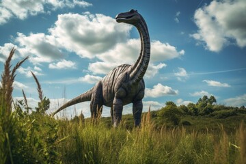 Wall Mural - Dinosaur grass grassland outdoors.