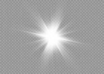 Wall Mural - dazzling flash. bright star. magic dust. brilliant vector. bright sun. glare. shining beam. rash.