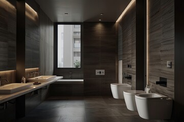 modern bathroom interior with bathroom