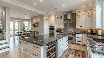 modern kitchen interior with kitchen