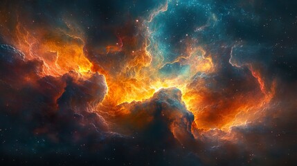 beautiful cosmic space nebula realistic abstract background image