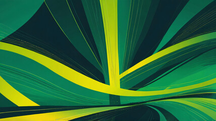 Wall Mural - abstract green and yellow background wave shape design with empty space for text for banner, poster, cover, wallpaper