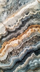 Wall Mural - Macro closeup of colorful agate crystal showing striking bands of chalcedony