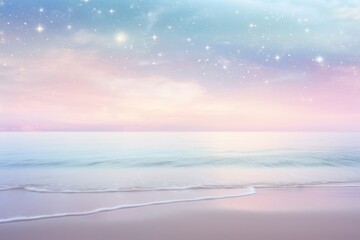 Sticker - Pastel sea with sparkle background backgrounds landscape outdoors.