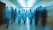 © Алла Навроцкая - Busy hospital corridor with medical staff moving during a typical day