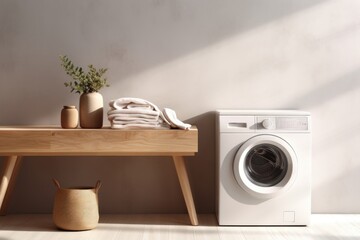 Canvas Print - Laundry appliance washing dryer.