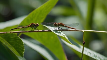 Poster - dragonfly on a branch