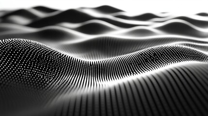 Poster - enhancing visuals with digital noise textures and high-fidelity patterns in a monochromatic landscap