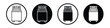 © Gopal - Top load washer vector icon set black filled and outlined style.