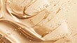 © Kate - texture strokes of sparkling golden beige cream, cosmetic background