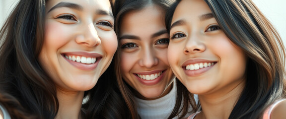 Wall Mural - Happy Smiling Women Friends