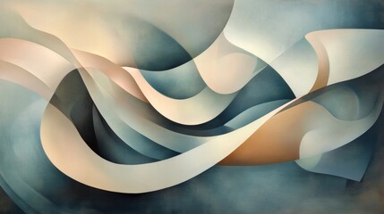 Wall Mural - The painting is a beautiful abstract of a wave