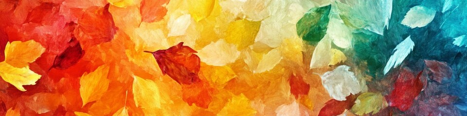 Sticker - Abstract autumn leaves background