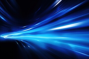 Poster - Blue speed tail light effect  by rawpixel