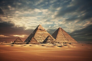 Wall Mural - Pyramids architecture landscape archaeology.