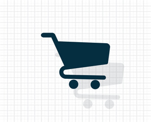 Aufkleber - Vector dark color icon with shadow on light checkered background
