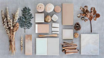 Canvas Print - knolling natural basic colors nordic moodboard