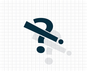 Poster - Vector dark color icon with shadow on light checkered background